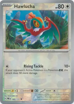 Pokemon TCG Hawlucha 089/131 Reverse Holo Pokeball Prismatic Evolutions NM/M - Image 1