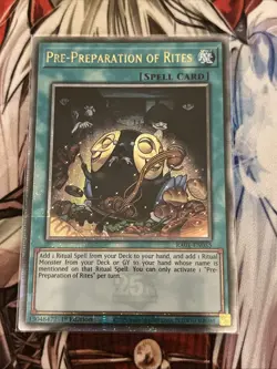 YUGIOH PRE-PREPARATION OF RITES QUARTER CENTURY SECRET RARE RA01-EN055 - Image 1