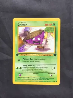 Pokemon Cards: Team Rocket 1st Edition Common: Grimer 57/82 - Image 1