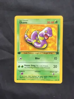 Pokemon Cards: Team Rocket 1st Edition Common: Ekans 56/82 - Image 1