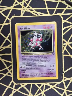 🔥 Mr. Mime 6/64 🔥 Original Holo Rare Jungle Set Pokemon Card WOTC TCG 1999 - Image 1