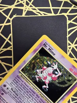 🔥 Mr. Mime 6/64 🔥 Original Holo Rare Jungle Set Pokemon Card WOTC TCG 1999 - Image 5