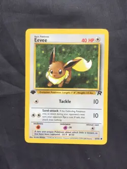 Pokemon Cards: Team Rocket 1st Edition Common: Eevee 55/82 - Image 1