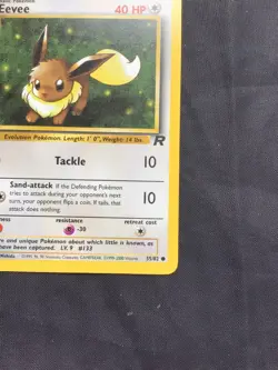 Pokemon Cards: Team Rocket 1st Edition Common: Eevee 55/82 - Image 4