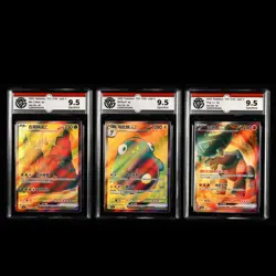 CCG GemMint 9.5 Nintendo Pokemon TCG CHN. card 3pcs - Image 1