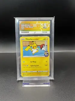 Pikachu On The Ball 001/005 Pokemon Card Futsal Ace Grading 9 Ace Label - Image 1