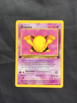 Pokemon Cards: Team Rocket 1st Edition Common: Drowzee 54/82 - Image 1