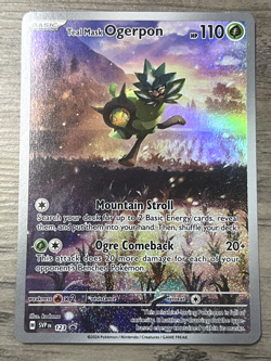 Teal Mask Ogerpon 123 Sv: Scarlet & Violet Promo Cards Holo Pokemon LP Single - Image 1