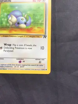 Pokemon Cards: Team Rocket 1st Edition Common: Dratini 53/82 - Image 4