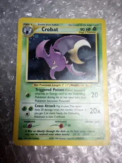 Crobat 4/64 Holo Rare Heavy Played Pokemon Vintage 2000 Card Neo Revelation - Image 2