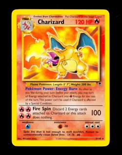 2002 Pokemon CHARIZARD Legendary Collection NON HOLO Lava Deck RARE Card 3/110 - Image 1