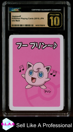 JIGGLYPUFF POKEMON PLAYING CARDS 2019 JPN OLD MAID CGC 10 - Image 1