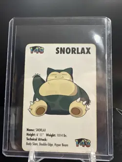 198067 - 1998 POKEMON SNORLAX CARD KFC MINI NINTENDO Card #95 - Image 1