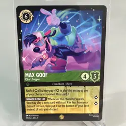 Lorcana Disney 77/204 Max Goof Chart Topper Legendary Regular Card Fabled - Image 1
