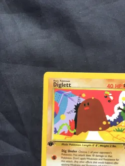 Pokemon Cards: Team Rocket 1st Edition Common: Diglett 52/82 - Image 2