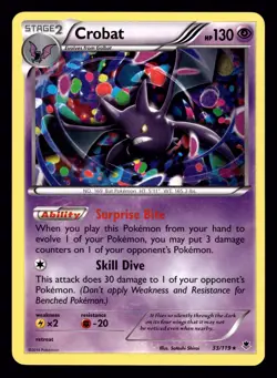 Pokemon Crobat 33/119 XY Phantom Forces Rare Card - Image 1