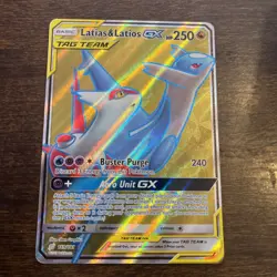 LP! Latias & Latios GX (169/181) S&M Tag Team Team Up Full Art Pokemon Card! - Image 1