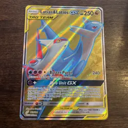LP! Latias & Latios GX (169/181) S&M Tag Team Team Up Full Art Pokemon Card! - Image 2