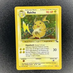 🔥 Raichu 14/62 🔥 Original Holo Rare Fossil Set Pokemon Card WOTC TCG 1999 - Image 2