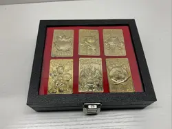 Pokemon 23k Gold Plated 1999 Burger King Complete Set Of 6 Card With Custom Case - Image 1