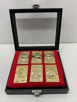 Pokemon 23k Gold Plated 1999 Burger King Complete Set Of 6 Card With Custom Case - Image 4