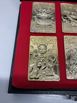 Pokemon 23k Gold Plated 1999 Burger King Complete Set Of 6 Card With Custom Case - Image 5