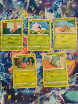 Asako Ito Crocheted Art Water and Grass Pokemon Card Lot Of 9 Cherubi Marill LP - Image 2