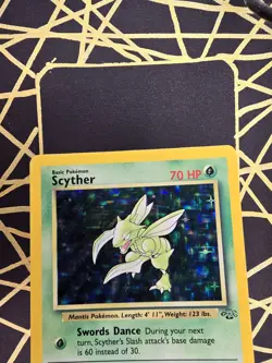🔥 Scyther 10/64 🔥 Original Holo Rare Jungle Set Pokemon Card WOTC 1999 TCG - Image 4