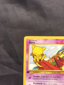 Pokemon Cards: Team Rocket 1st Edition Common: Abra 49/82 - Image 2