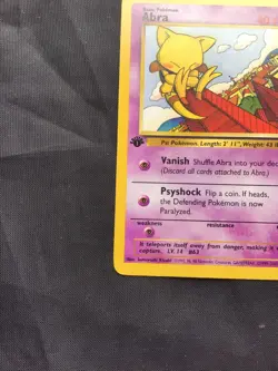 Pokemon Cards: Team Rocket 1st Edition Common: Abra 49/82 - Image 5