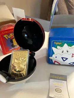 5 Pokemon 23k Gold Plated cards 1999 Burger King: Charizard, Mewtwo, etc. - Image 2