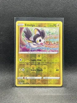 POKEMON TCG: SILVER TEMPEST EMOLGA 054/195 REVERSE HOLO COMMON POKEMON CARD - Image 1