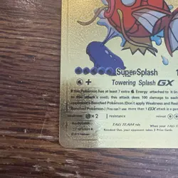 Gold plated Magikarp and Wailord GX Pokemon card, hp300, 161/181 - Image 5