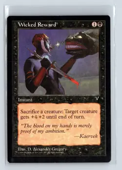 WICKED REWARD - MTG Magic the Gathering Card - Visions - Common - Image 1