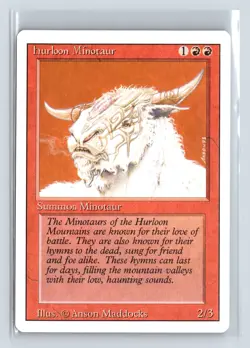 HURLOON MINOTAUR - MTG Magic the Gathering Card - Revised - Common - Image 1