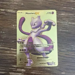 Mewtwo EX Gold Foil Fan Art Pokemon Card 98/99 🔥 HP 170 - Image 1