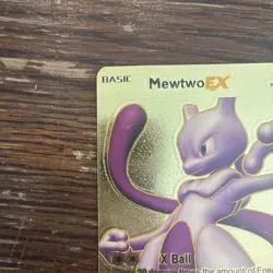Mewtwo EX Gold Foil Fan Art Pokemon Card 98/99 🔥 HP 170 - Image 2