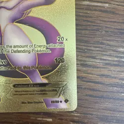 Mewtwo EX Gold Foil Fan Art Pokemon Card 98/99 🔥 HP 170 - Image 4