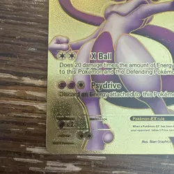 Mewtwo EX Gold Foil Fan Art Pokemon Card 98/99 🔥 HP 170 - Image 5