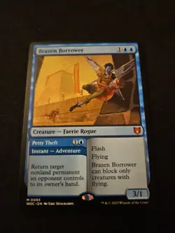 MTG Brazen Borrower Throne of Eldraine Regular Card NM Condition - Image 1