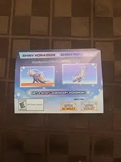 Shiny Koraidon Or Miraidon Pokemon Scarlet Violet Code Card - Gamestop - Image 1