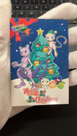 Mew & Mewtwo Merry Christmas Ice Holo Pokemon 2024 Card Database Merry Christmas - Image 2