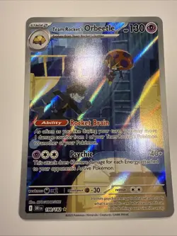 Pokemon TCG Team Rockets Orbeetle Destined Rivals 198/182 Illustration Rare Card - Image 1