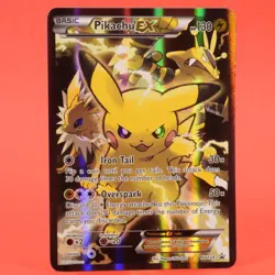 Pokemon TCG English Card XY Promo Pikachu EX XY124 Full Art Holo - Image 1
