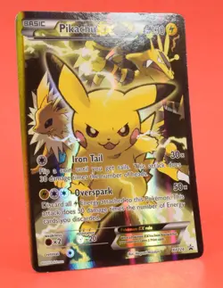 Pokemon TCG English Card XY Promo Pikachu EX XY124 Full Art Holo - Image 3