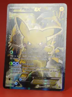 Pokemon TCG English Card XY Promo Pikachu EX XY124 Full Art Holo - Image 5