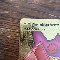 Pokemon Pikachu Mega Sableye 480HP Gold Foil Card Full Fan Art 005 - Image 2