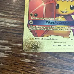 Pokemon Pikachu Mega Sableye 480HP Gold Foil Card Full Fan Art 005 - Image 5