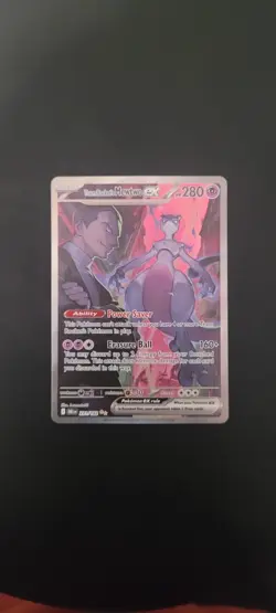 Pokemon Team Rockets Mewtwo EX Special Illustration Card 231/182 Destined Rivals - Image 1