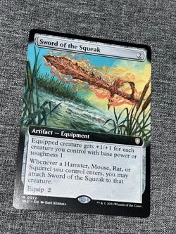 Sword of the Squeak 0072 Extended Art Commander: Bloomburrow BLC MTG NM/M - Image 1